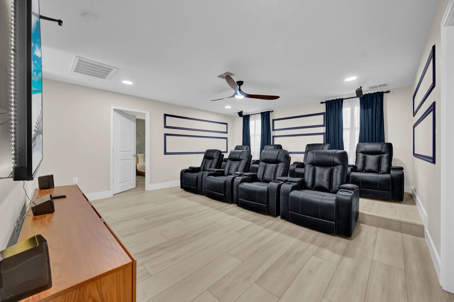 Home Theater at ChampionsGate Luxury Villa in Davenport, Florida