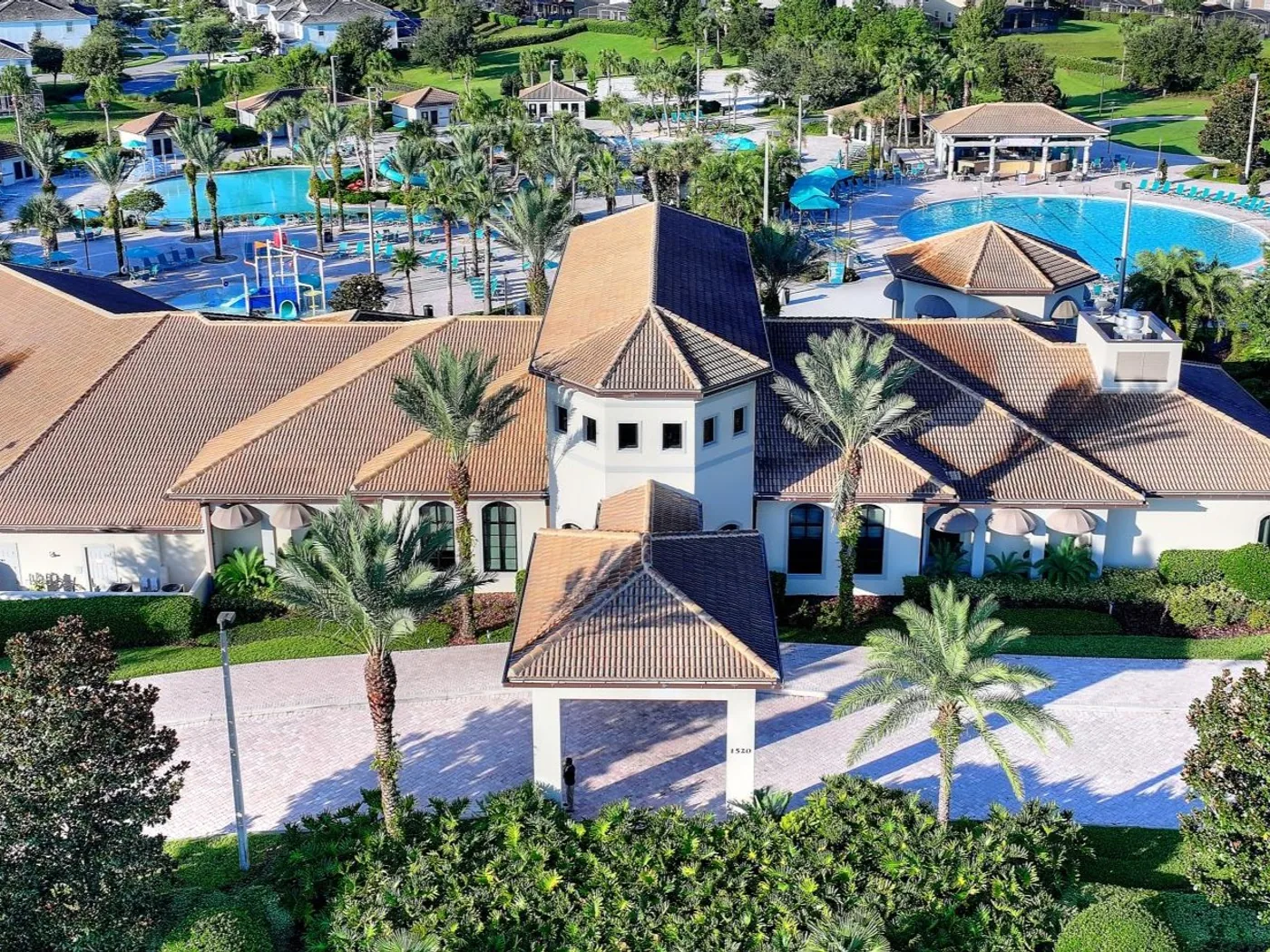 Champions Gate clubhouse and resort pool amenities