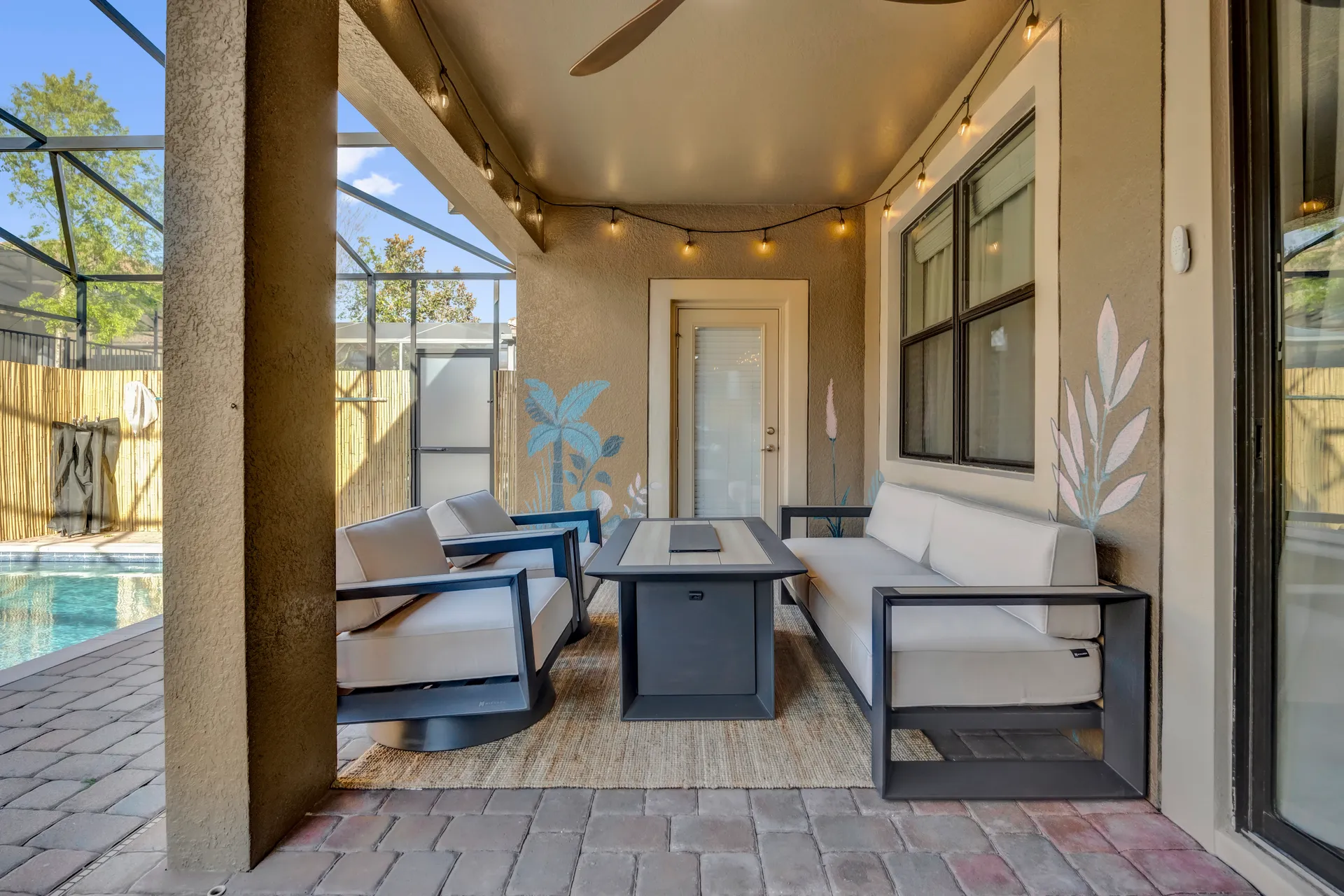 Covered Patio & BBQ at the luxury villa