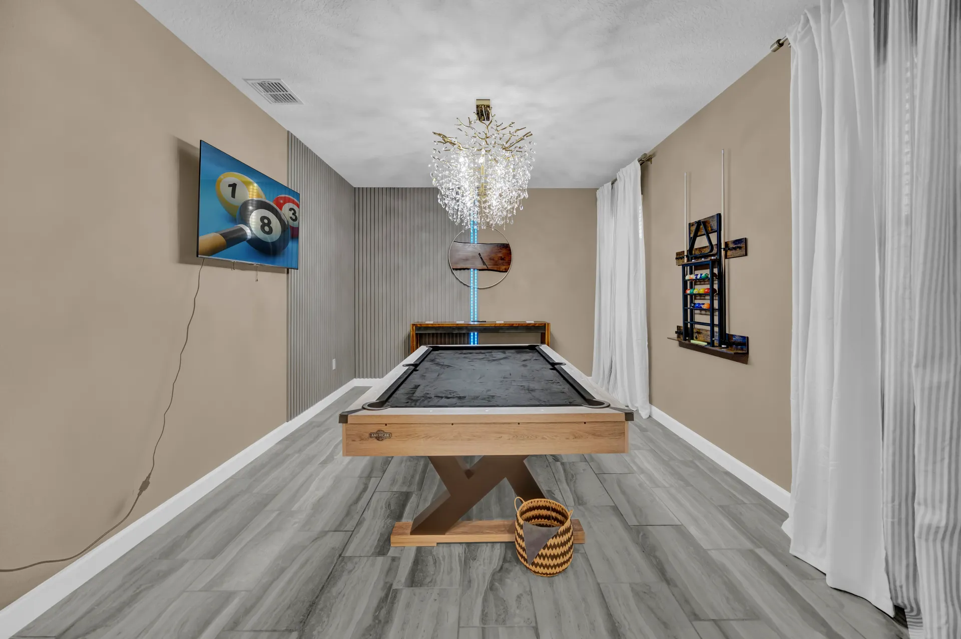 Game Room at the luxury villa